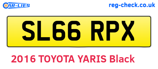 SL66RPX are the vehicle registration plates.