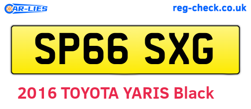 SP66SXG are the vehicle registration plates.