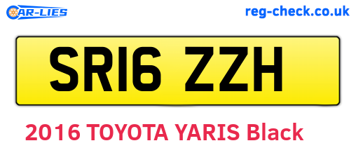 SR16ZZH are the vehicle registration plates.