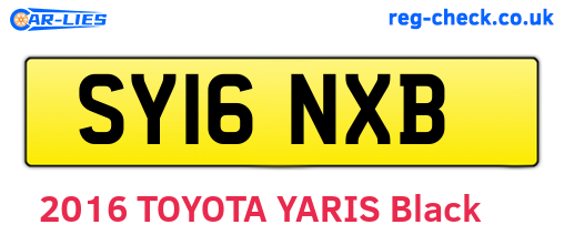 SY16NXB are the vehicle registration plates.