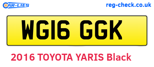 WG16GGK are the vehicle registration plates.
