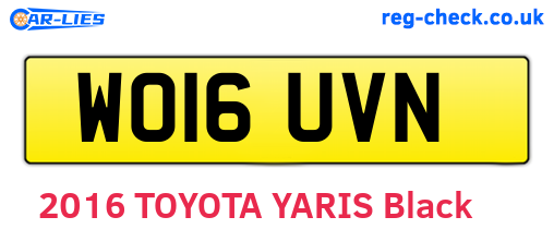 WO16UVN are the vehicle registration plates.