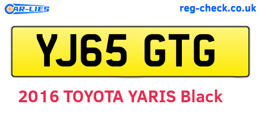 YJ65GTG are the vehicle registration plates.