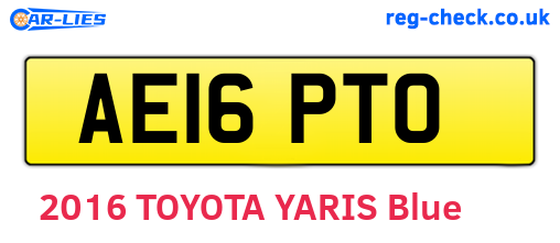 AE16PTO are the vehicle registration plates.