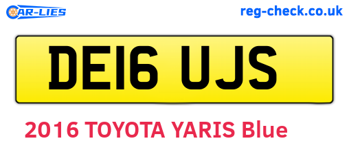 DE16UJS are the vehicle registration plates.