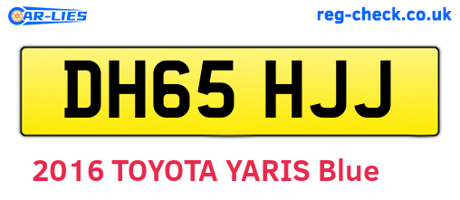 DH65HJJ are the vehicle registration plates.