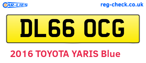 DL66OCG are the vehicle registration plates.