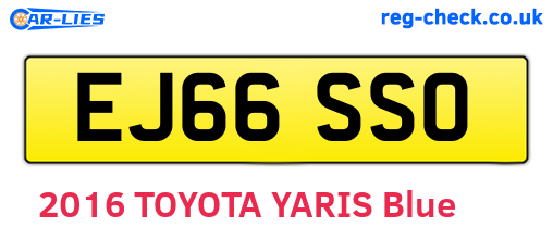 EJ66SSO are the vehicle registration plates.