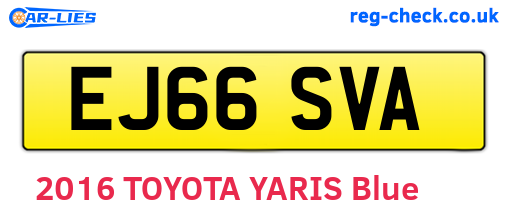 EJ66SVA are the vehicle registration plates.