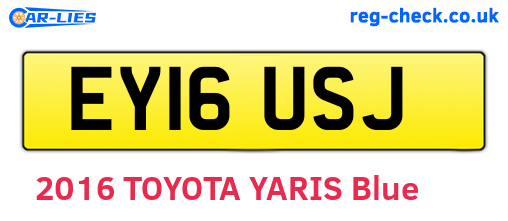 EY16USJ are the vehicle registration plates.