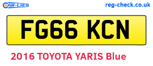 FG66KCN are the vehicle registration plates.