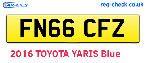 FN66CFZ are the vehicle registration plates.
