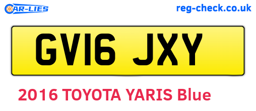 GV16JXY are the vehicle registration plates.