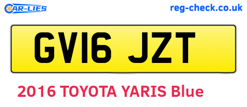 GV16JZT are the vehicle registration plates.