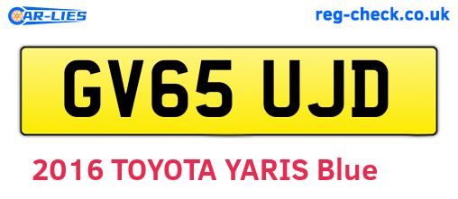 GV65UJD are the vehicle registration plates.