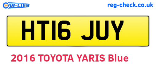 HT16JUY are the vehicle registration plates.