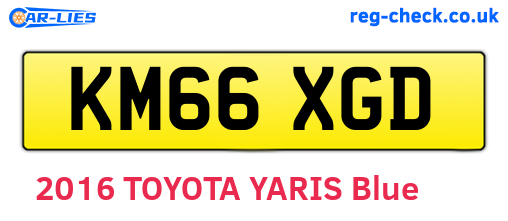 KM66XGD are the vehicle registration plates.