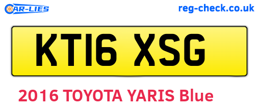 KT16XSG are the vehicle registration plates.
