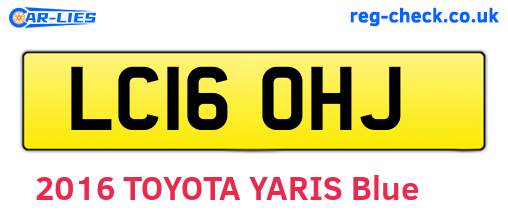 LC16OHJ are the vehicle registration plates.