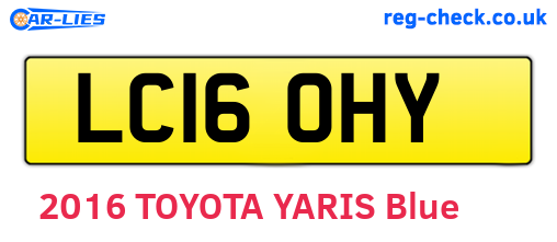 LC16OHY are the vehicle registration plates.