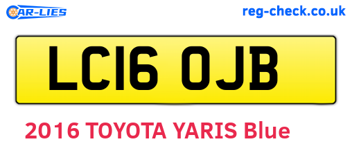LC16OJB are the vehicle registration plates.