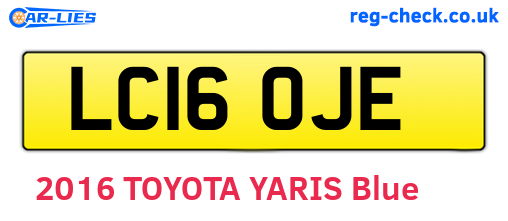 LC16OJE are the vehicle registration plates.