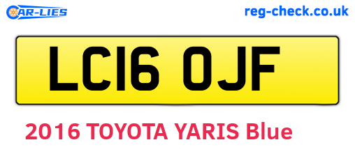 LC16OJF are the vehicle registration plates.