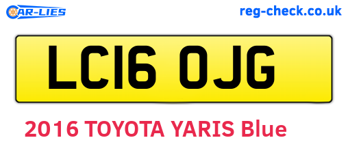 LC16OJG are the vehicle registration plates.