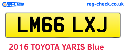 LM66LXJ are the vehicle registration plates.
