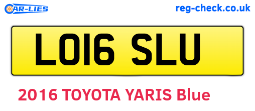 LO16SLU are the vehicle registration plates.