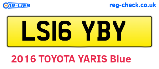 LS16YBY are the vehicle registration plates.