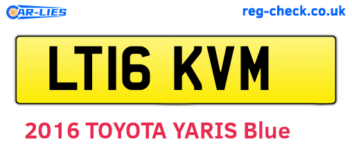 LT16KVM are the vehicle registration plates.