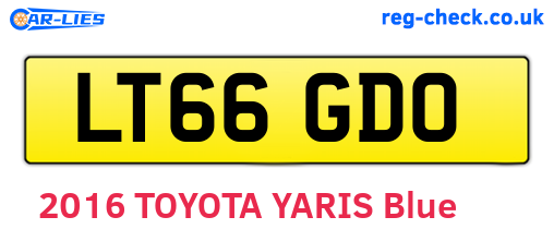 LT66GDO are the vehicle registration plates.