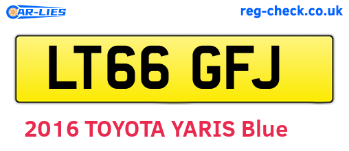 LT66GFJ are the vehicle registration plates.