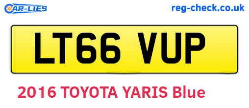LT66VUP are the vehicle registration plates.