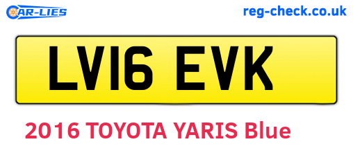 LV16EVK are the vehicle registration plates.