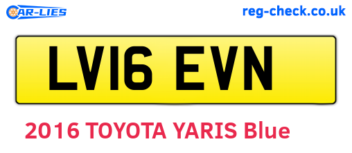 LV16EVN are the vehicle registration plates.