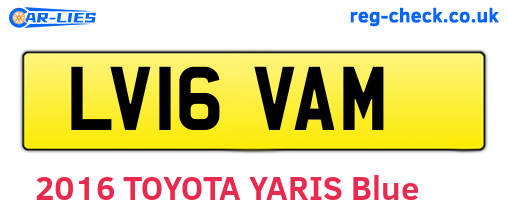 LV16VAM are the vehicle registration plates.