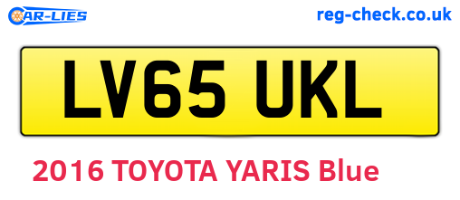 LV65UKL are the vehicle registration plates.