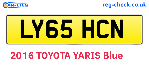LY65HCN are the vehicle registration plates.