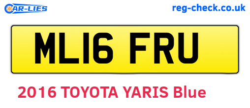 ML16FRU are the vehicle registration plates.