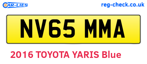 NV65MMA are the vehicle registration plates.