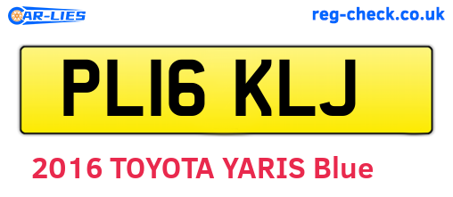 PL16KLJ are the vehicle registration plates.