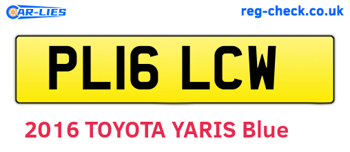 PL16LCW are the vehicle registration plates.