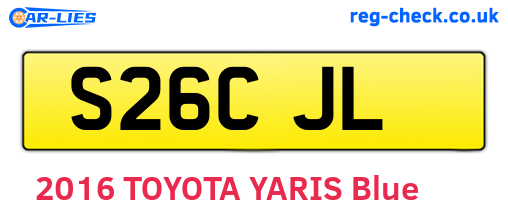 S26CJL are the vehicle registration plates.