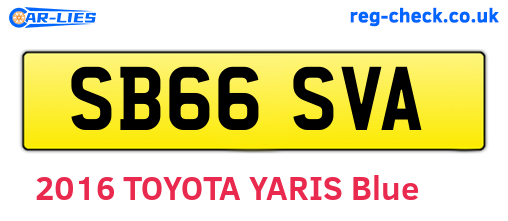 SB66SVA are the vehicle registration plates.