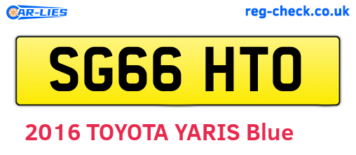 SG66HTO are the vehicle registration plates.