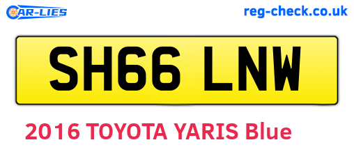 SH66LNW are the vehicle registration plates.