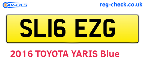 SL16EZG are the vehicle registration plates.