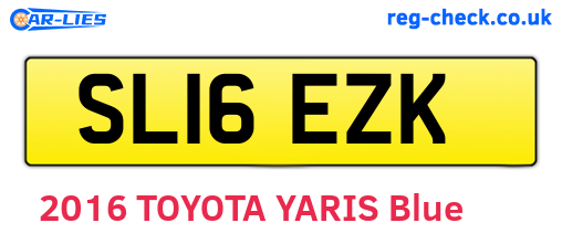SL16EZK are the vehicle registration plates.